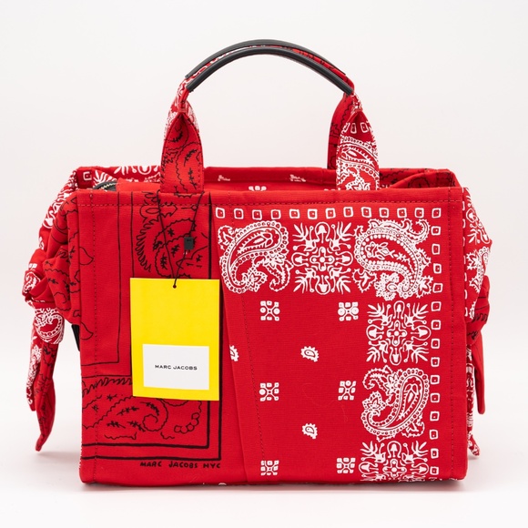 Marc Jacobs The Bandana Medium Tote Bag Red - Picture 4 of 10